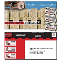 Laminated Postcard with 3 Perforated Coupons (10.5x5.5 Squar