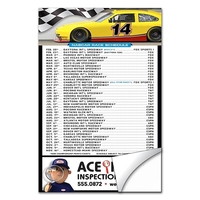NASCAR Schedule Sticker / Decal - UV-Coated Vinyl - 4x6 Rect... from ASI...