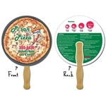 Delivery Hand Fan - 8.5 Inch Diameter Circle Laminated - 14