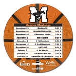 Basketball Schedules Magnet - 5.25 Inch Diameter Circle - 20