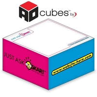 Ad Cubes - Memo Notes - 3.375x3.375x1.6875-4 Colors, 2 Side... from ASI 91760...