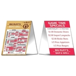 Baseball Schedule Table Tent - UV-Coated (1S) - 5x7 Folded -