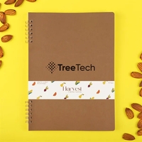 A large notebook, with a cover derived from organic fruit fibers... from ASI...