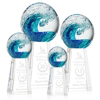 The magnificent Surfside Art Glass award features a beautiful crashing...