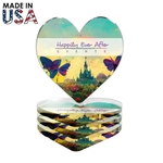 Premium Acrylic Coaster Set - Heart