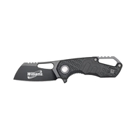 Stylish pocket knife with a 3.5" long black handle with gray... from ASI...