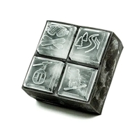 Custom silicone ice tray with 4 compartments, each allowing a unique... from...