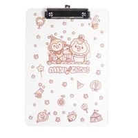 Transparent acrylic clipboard with metal clip plus full color printing on......