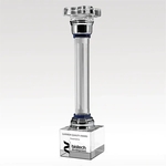 Sapphire Accented Crystal Column Award