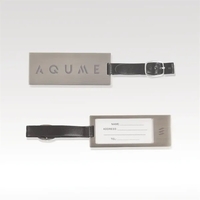 Brushed stainless steel bag tag with customization.... from ASI 93986...