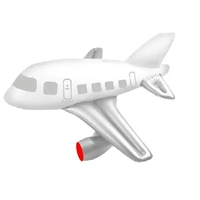 Inflatable white with silver markings soaring airplane, 17" deflated.... from...
