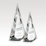 Beveled Glass Triangle Award - Luxar
