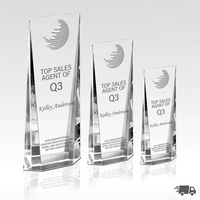 Optical Crystal Tower Award - Radiant Glow