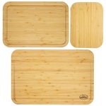 3Pc Bamboo Cutting & Serving Board Set