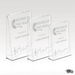 Wedge-Shaped Optical Crystal Award - Clear Distinction