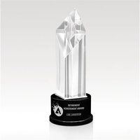 14" award with four clear optical crystal pillars set on a... from ASI 93986...