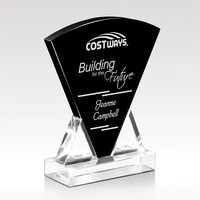 Award that features a mix of clear and black optical crystal.... from ASI...