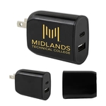 Voltcharge 12.5W 2-In-1 USB And Type C Wall Charger Adapter