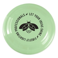 9-inch luminous glow in dark flying disc plus 1 color silkscreen... from ASI...