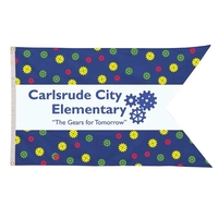 6' x 10' nylon guidon flag with swallow-tail fly end, canvas... from ASI...