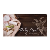 4' x 8' vinyl banner that's light-duty for indoor or short-term... from ASI...