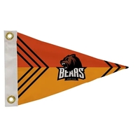 8" x 12" nylon pennant flag with canvas header, brass grommets... from ASI...