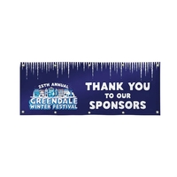 3' x 8' banner made of 18 oz. opaque scrim vinyl... from ASI 87188 Showdown...