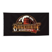 20' x 38' nylon flag with canvas heading, five grommets, rope-and-thimble......