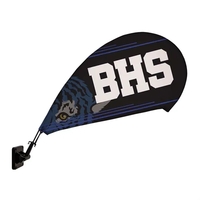 Mini teardrop sail sign kit with magnet base and single-sided graphics.......