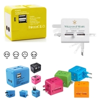 This World Travel Adapter with 2 USB Ports is available in... from ASI 79909...