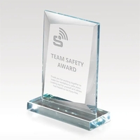 Starphire Slant Crystal Glass Award