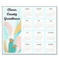 3.5" x 4" Small Magnetic Calendar 20 Mil