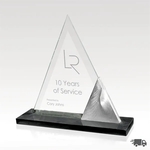 Aluminum & Glass Award - Charcoal Base - Premium Jade 6.8"