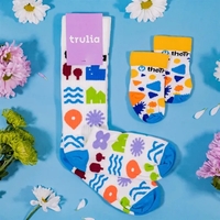 Regular Earth Day Socks - Step Lightly for the Planet