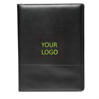 Document holder stitched leather padfolio plus 1 color silkscreen imprint...