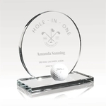 Jade Hole-In-One Premium Glass Golf Award