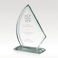 Pure glass award with a generous 3" x 5" digital color... from ASI 93986...