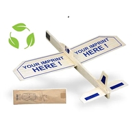 Balsa glider with 9" wingspan packed in a sealed paper bag.... from ASI 58630...