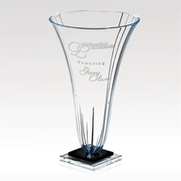 Award vase made of stunning Starphire glass and fused with strings... from...