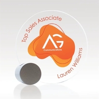 Clear acrylic award with cast base.... from ASI 93986 Visions/Awardcraft /...