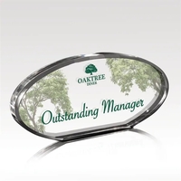 Clear Oval Acrylic Award - Large Imprint Area