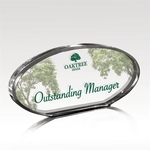 Clear Oval Acrylic Award - Large Imprint Area