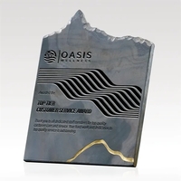 Multicolored slate peak plaque with digital color or etched imprinting,...