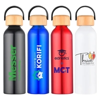 24 oz. recycled aluminum water bottle with a screw-on, leak-resistant...