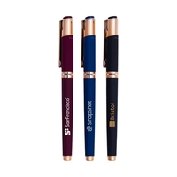 The Satin Noble Gel Pen with Rose Gold Accents