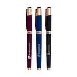 The Satin Noble Gel Pen with Rose Gold Accents