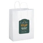 White Kraft Twisted Paper Handle Shopper - DIGITAL