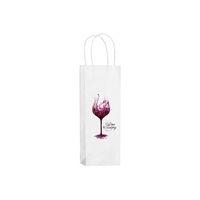 White Kraft Twisted Paper Handle Wine Bag - DIGITAL