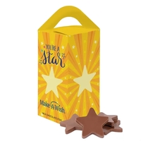 Tote Box with 1 oz Milk Chocolate Stars... from ASI 44900 NC Custom...