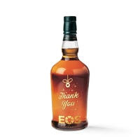 Etched Buffalo Trace Bourbon Liquor Bottle